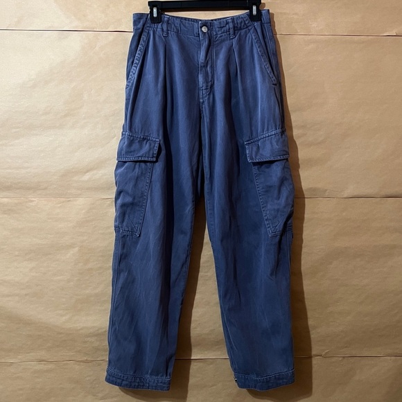 Free People Pants - Women's Blue Cargo Pants